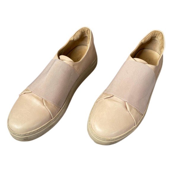 COS Shoes - COS Blush Tan Leather Elastic Top Slip On Sneakers Size 8.5